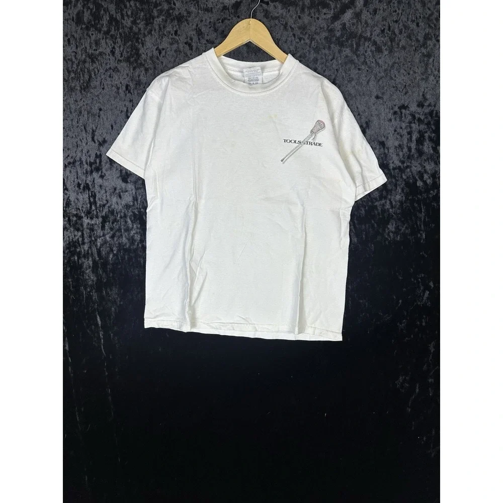 Vintage Tools of the Trade Lacrosse USA Joe Blow T Shirt Youth XL White‎ Graphic